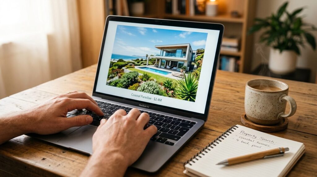 Close-up professional stock photo of hands typing on a lapto